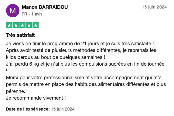 Avis Manon Hypnotyse